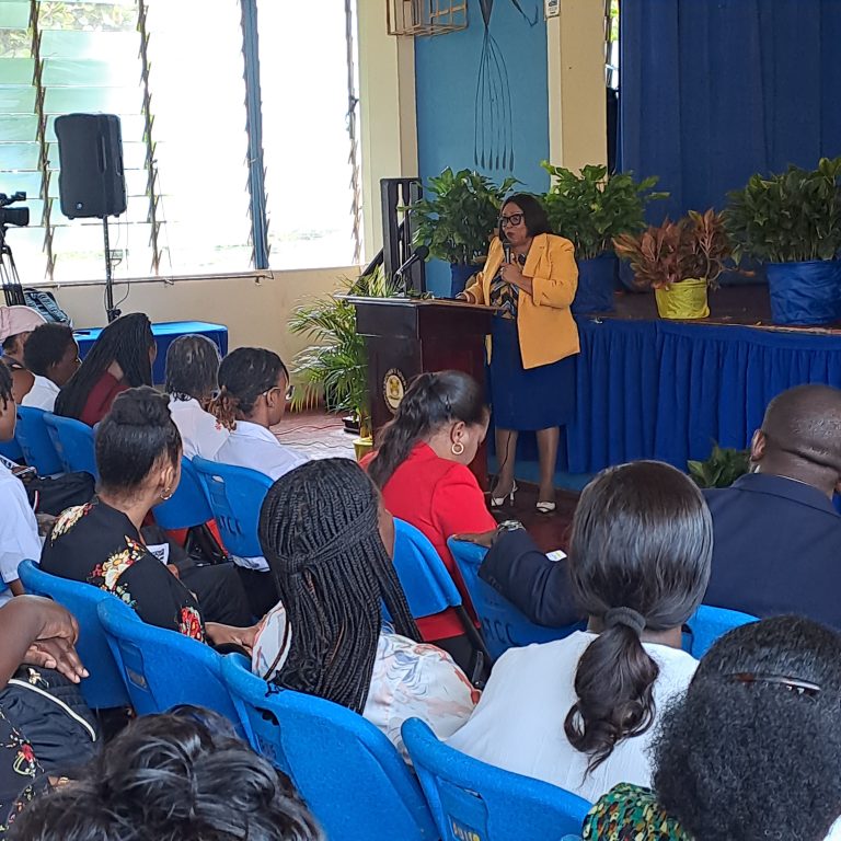 Principal Haughton addressing students