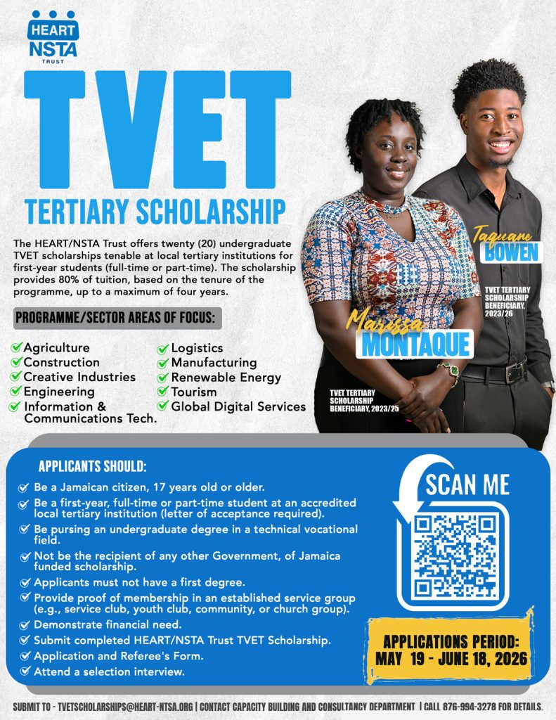 Applications Now Open: TVET Tertiary Scholarship 2026