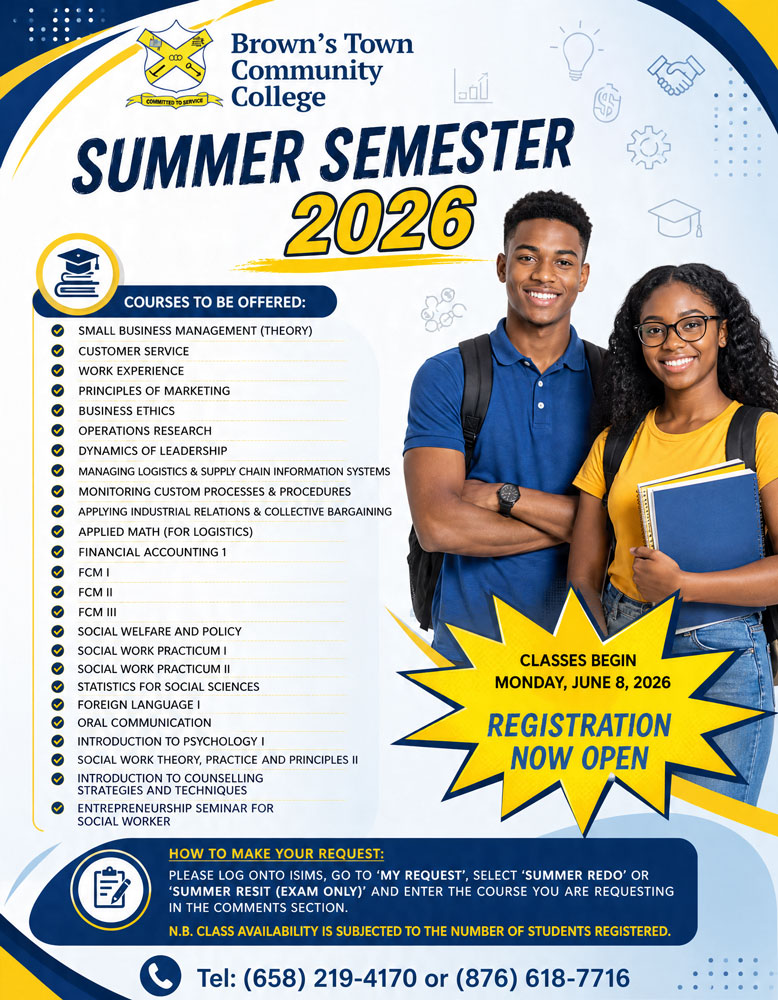 Summer Semester 2026 Registration Now Open!